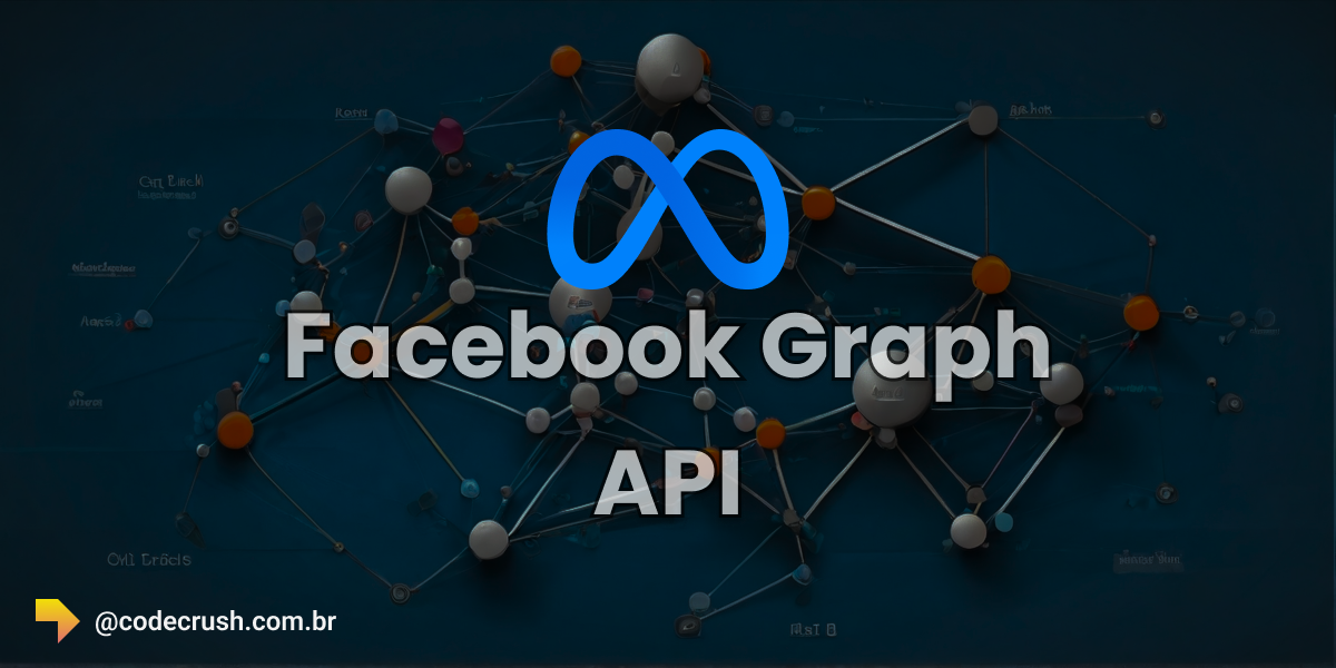 Logo da Meta com interligações representando a api graph do facebook