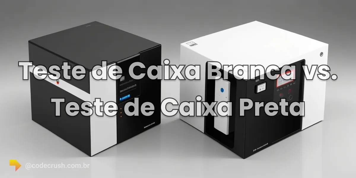 Imagem do artigo: Teste de Caixa Branca vs. Caixa Preta: Guia Prático