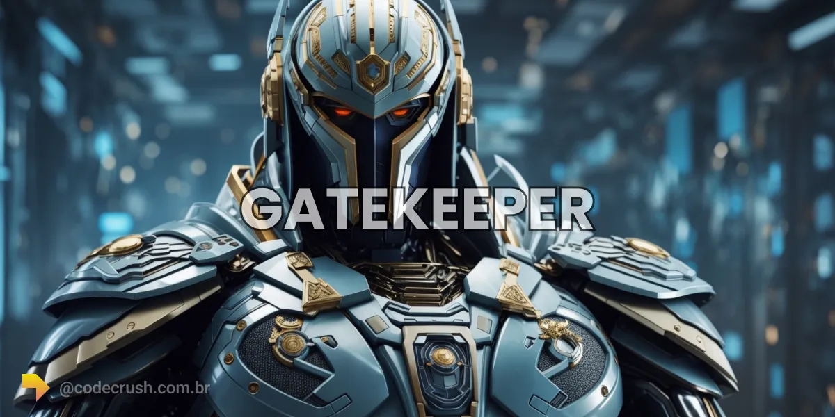 Illustration of an ancient guardian representing the concept of a security Gatekeeper