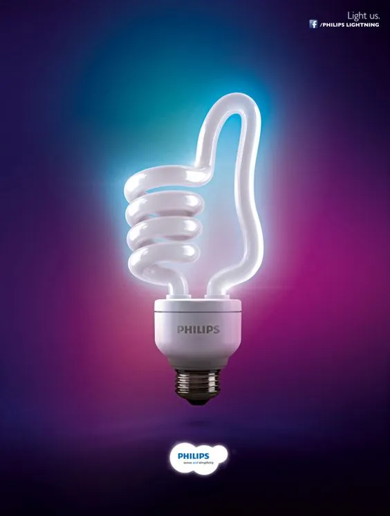 Philips Key Visual exploring light and contrast to advertise the light bulb