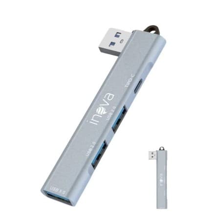 Hub USB 3.0 Tipo C Adaptador 4 em 1 Premium Alta Velocidade de Transmissão