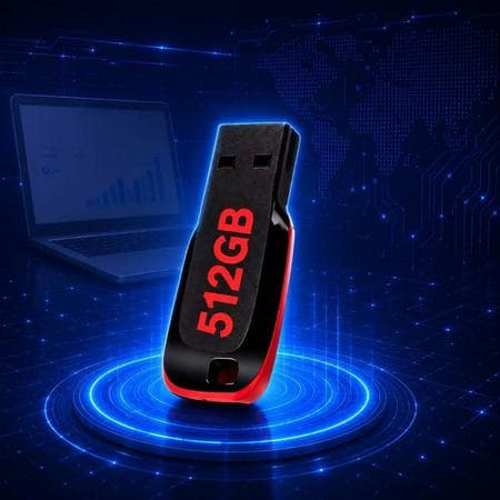 Pendrive 64GB/256GB/512GB USB 2.0 Alta Velocidade Armazenamento Seguro