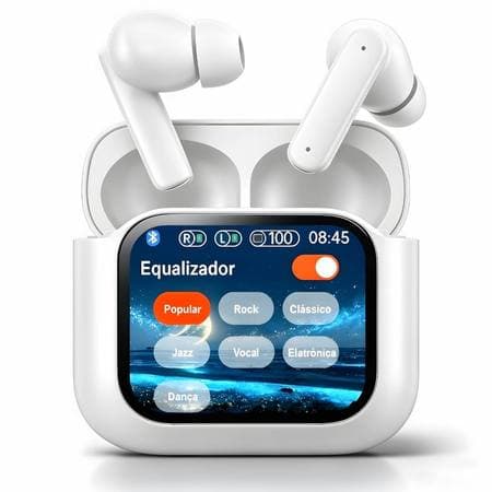 Fone de Ouvido Bluetooth Sem Fio PBUDS ANC Cancelamento de Ruído Tradutor de Idiomas AI 100+ Idiomas