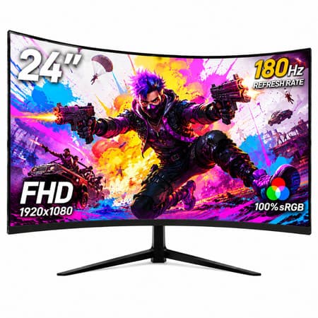 Monitor Gamer Vorix 24 Polegadas | QHD 180Hz  | Design Profissional | Caixa de Som Embutida