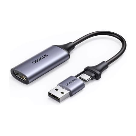 Adaptador de Vídeo Ugreen Hdmi Femêa p/Usb A/C Macho Preto