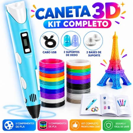 Caneta 3D Impressora Com Produto Lacrado + Refil