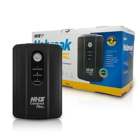 Nobreak NHS Compact Plus 4 90.D1.B01500 Entrada Bivolt Saída 120V (1500VA/2b.7Ah)