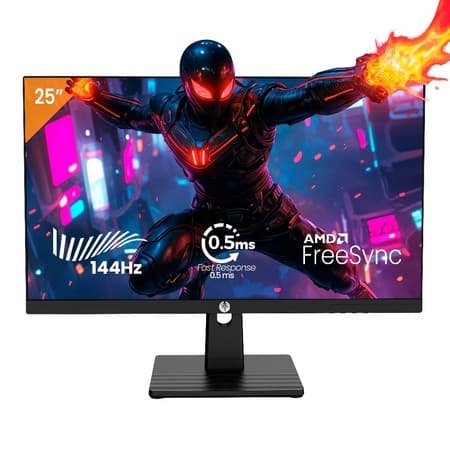 Monitor Gamer Haiz 25'' 144hz 0.5ms 1920x1080 HDR10 Resolução FHD HDMI/DP Painel IPS VESA Alta Taxa de Atualização