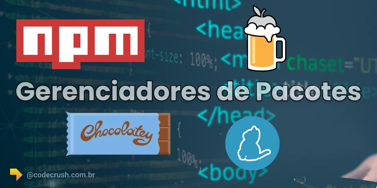 Imagem do artigo: Gerenciadores de Pacotes: Desvendando npm, Yarn, pnpm, Chocolatey, Homebrew e Mais