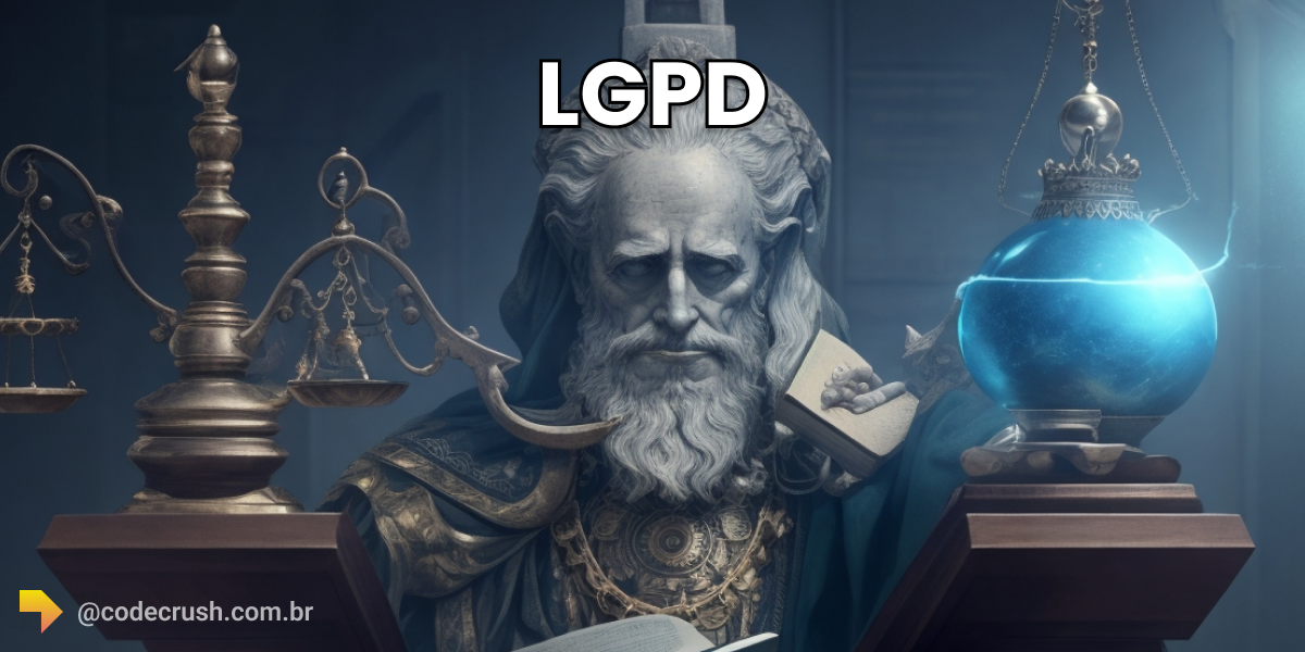 Imagem de um ser onipotente em um tema escuro, azul e preto representando a presença absoluta da LGPD como Lei Geral de Proteção de daados